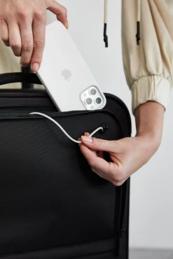 Soft-Sided Collapsible Carry-On Roller In Black