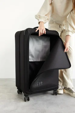 Soft-Sided Collapsible Check-In Roller In Black