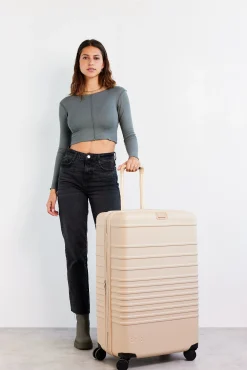 The 29" Large Check-In Roller In Beige