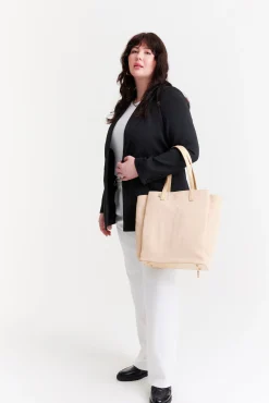 The Commuter Tote In Beige