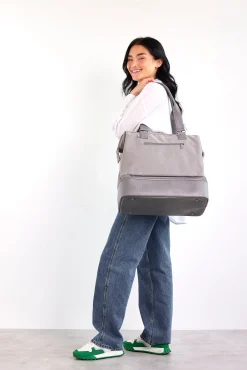 The Convertible Mini Weekender In Grey