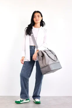 The Convertible Mini Weekender In Grey