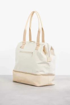 The Convertible Mini Weekender In Beige