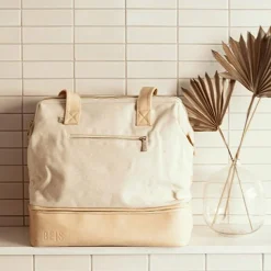 The Convertible Mini Weekender In Beige