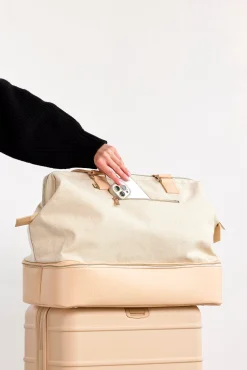 The Convertible Weekender In Beige