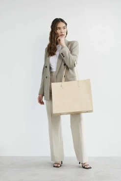The Large Work Tote In Beige