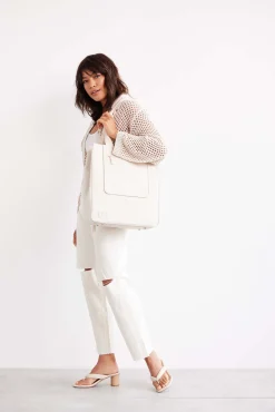 The North To South Tote In Beige